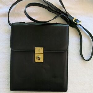 Mark Cross Leather Uptown Black Crossbody Shoulder Bag
